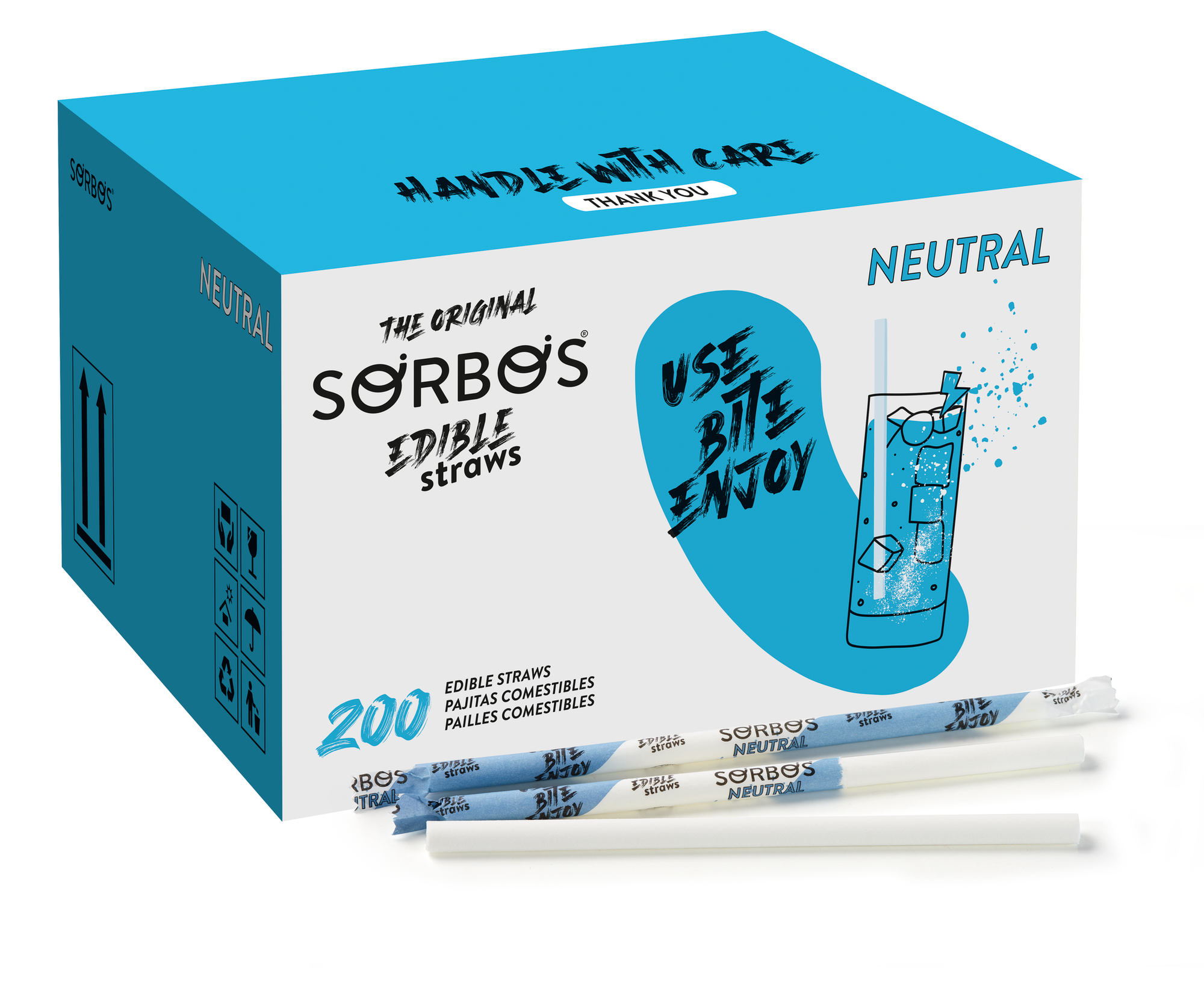 SORBOS Neutral Flavour 200 Straws (1 Box)